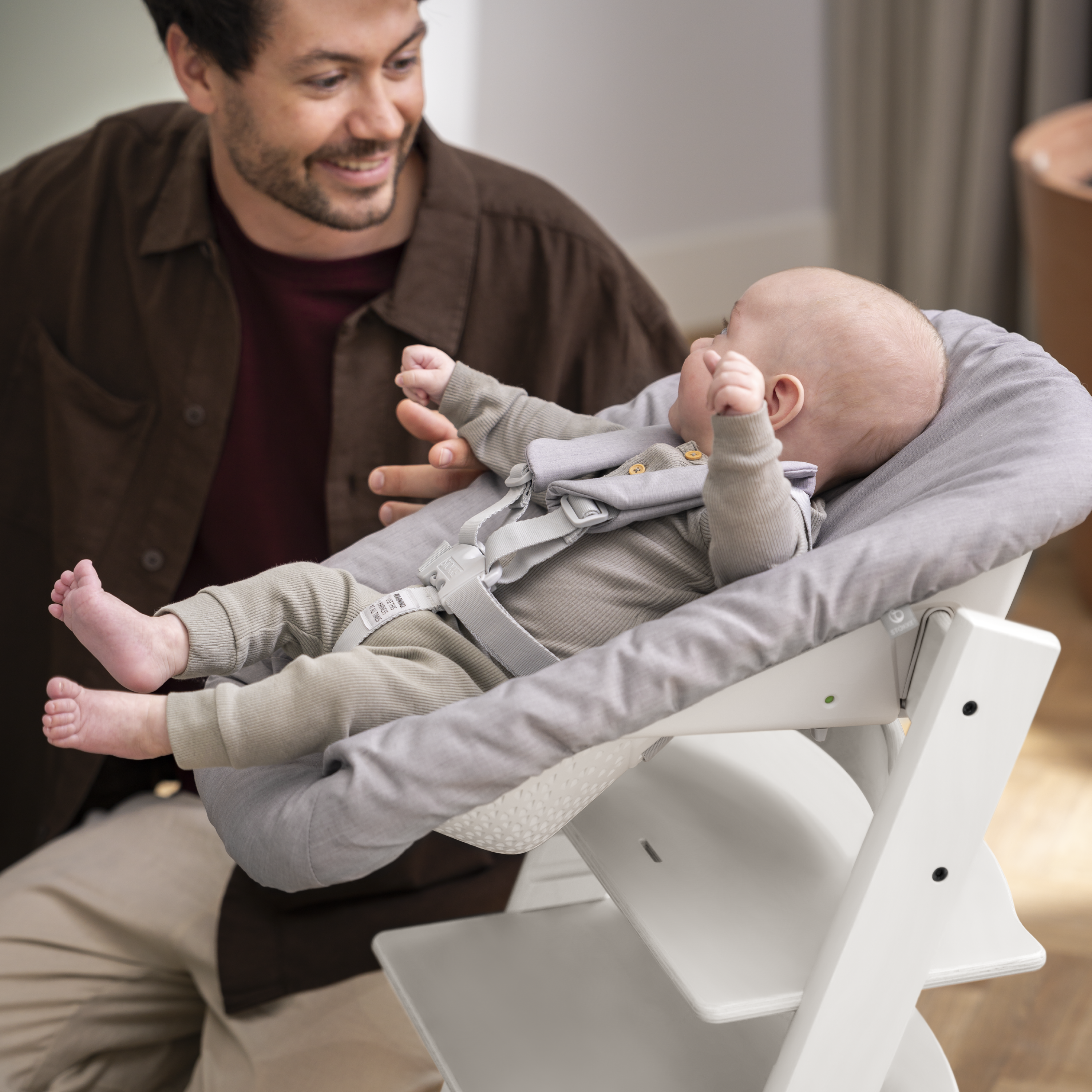 Tripp Trapp® Chair - Beech, White, mainview galery image 3